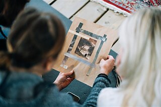 Arbeit (Collage) des Teilnehmers der Juli-Residenz, Vitaliy Matukhno.