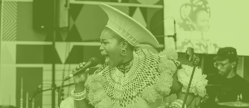 Zwadi performing at Southern Africa launch