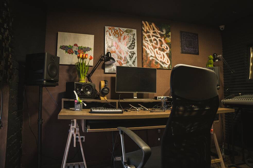 Студія Павла, у якій він час від часу творить музику