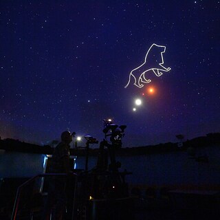 Rhön Star Park is just the place for anyone interested in the constellations: an image from the Planetarium.