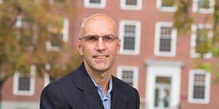 A man's portrait at Harvard University