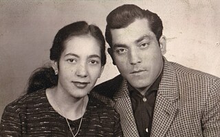 Prababka Rozália s manželom Emilom. Šesťdesiate roky.