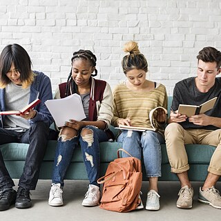 Young people reading