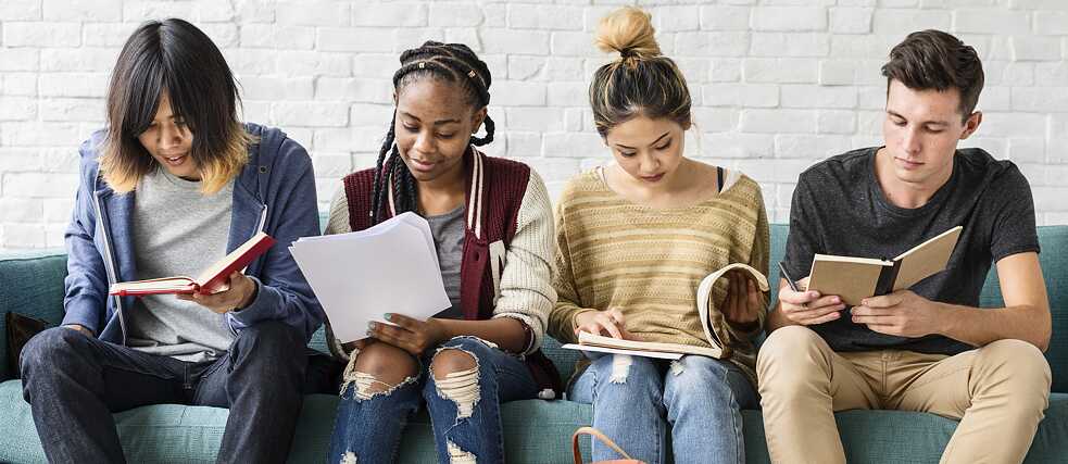 Young people reading