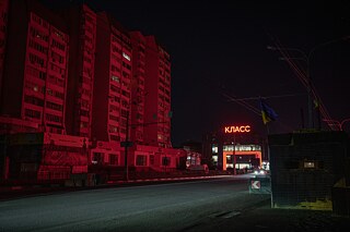 Charkiw, versunken in Dunkelheit. Januar 2023