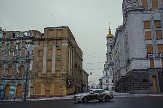 Das historische Zentrum von Charkiw, zerstört durch Bomben