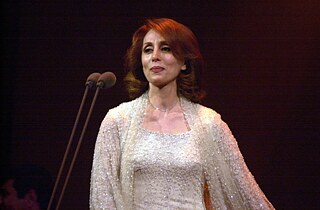 The singer Fairuz during a performance in Paris.