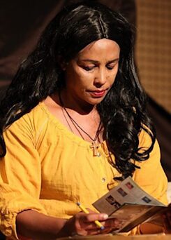 Rahel Teshome in “Babylon in Salon an Ethiopian Comedy play”