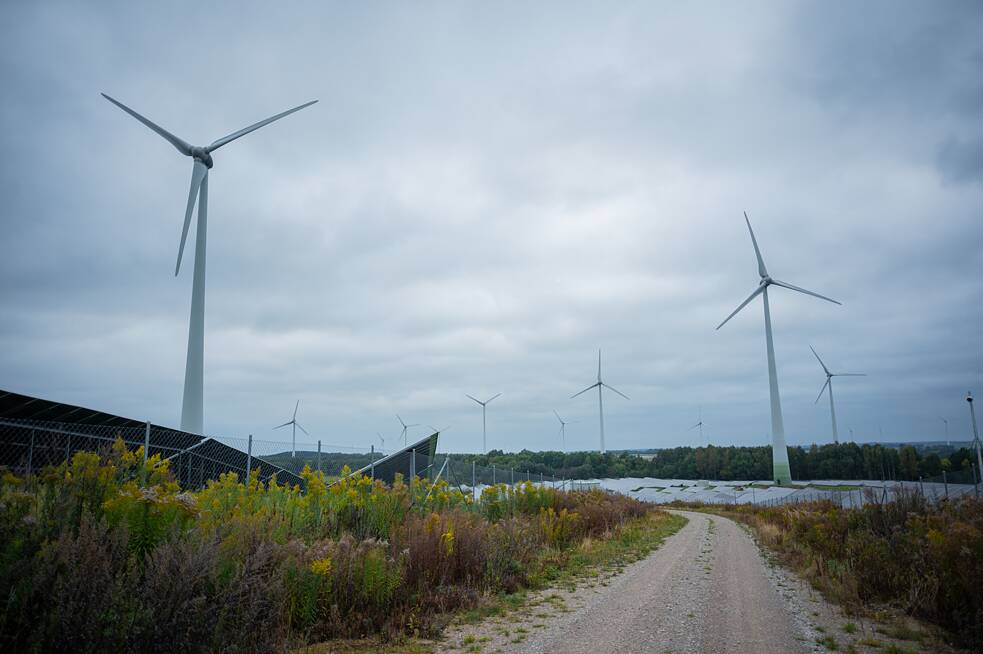 Jedna z najväčších veterných elektrární v Pobaltí – veterná farma Enefit Green Pagegiai, ktorá sa nachádza v meste Tauragė.