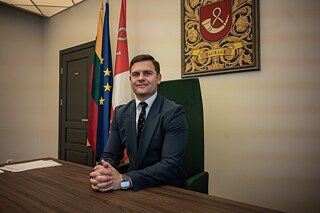 Primátor mesta Tauragė Dovydas Kaminskas. 