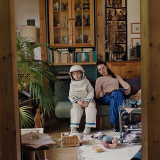 boy in astronaut costume