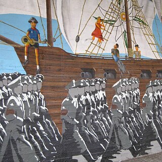 Mural of Edelweiss pirates