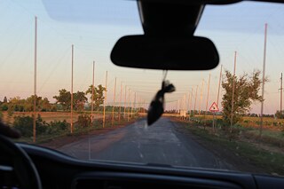 Evakuační cesta. Silnice v Doněcké oblasti