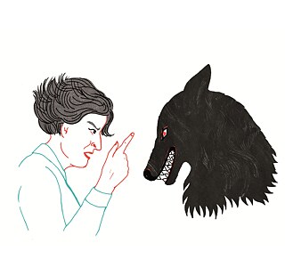Hannah Arendt und der Wolf, Illustration Clémence Pollet aus der Publikation "Le petit théâtre de Hannah Arendt" / Editions Les petits Platon