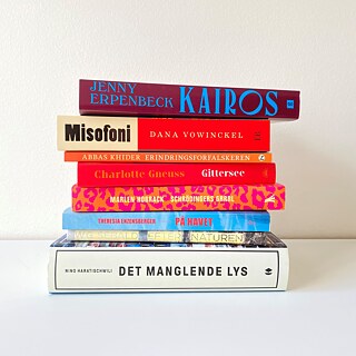 Ein Stapel Bücher, die vom Deutschen ins Dänische übersetzt wurden.