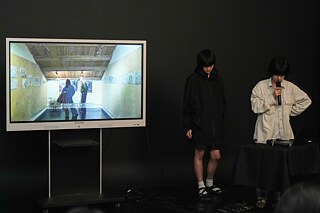 Pecha Kucha: Konini and Ziyi Zhao of Xiaozu presenting their work 