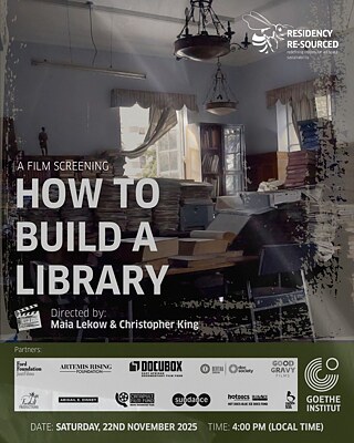 How To Build a Library screening poster straight
