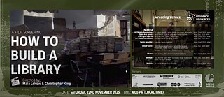 How To Build a Library screening poster web