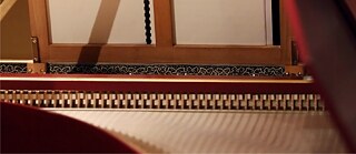 Es zeigt die Nahaufnahme eines Musikintstruments