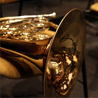 Eine Nahaufnahme von einem Blasinstrument