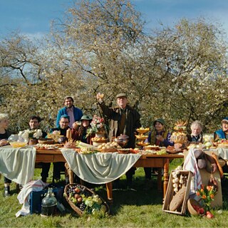 Rote Sterne überm Feld