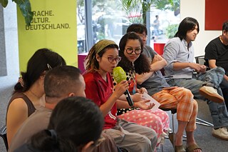 Representatives of Na Zhi Xiao He Bian sharing their artistic vision 