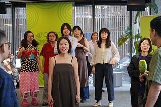 Icebreaker before the workshop led by Inter-Asia Woodcut Mapping 