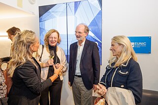 Ankunft von Elena Bello, Gesche Joost, Joachim Bernauer, Insa Spenst