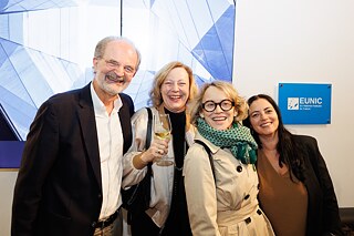 Ankunft von Gesche Joost, Joachim Bernauer, Valérie Nicolas, Annamaria DiGiorgio