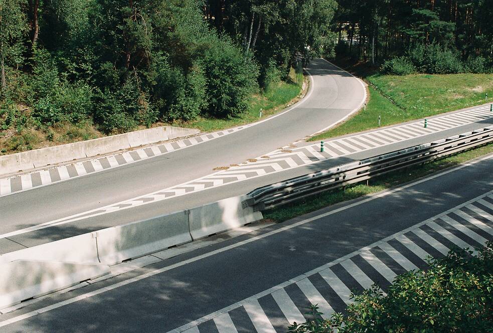 Eine Straße in Südböhmen.