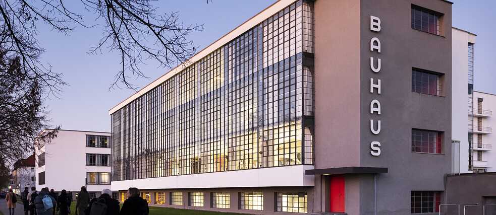 The Bauhaus building designed by the architect and Bauhaus founder Walter Gropius.
