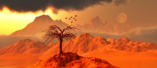 The surface of the Earth being laid to waste due to climate change.