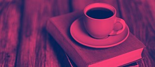 Books and a Coffee Cup