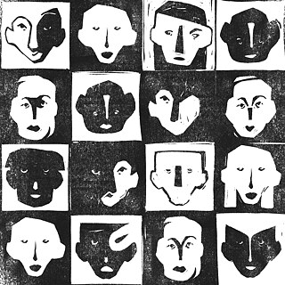 Illustration zum Artikel. Jede Menge schwarz-weiße Masken