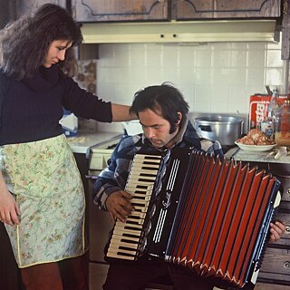 Bruno S. (Stroszek) und Eva Mattes (Eva) in einer Szene des Films "Stroszek" von Werner Herzog
