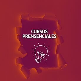 Banner de color rojo promocionando los cursos presenciales del Goethe-Institut Venezuela