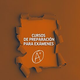 banner de color naranja promocionando los cursos de preparación de examen del Goethe-Institut Venezuela