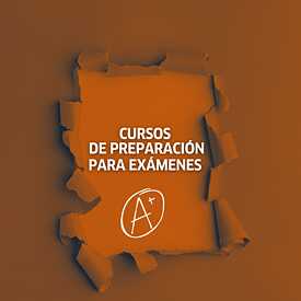 banner de color naranja promocionando los cursos de preparación de examen del Goethe-Institut Venezuela