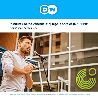 banner de la entrevista realizada al Dr. Thomas Schaumberg director del Goethe-institut Venezuela 