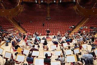 Ein Orchester spielt