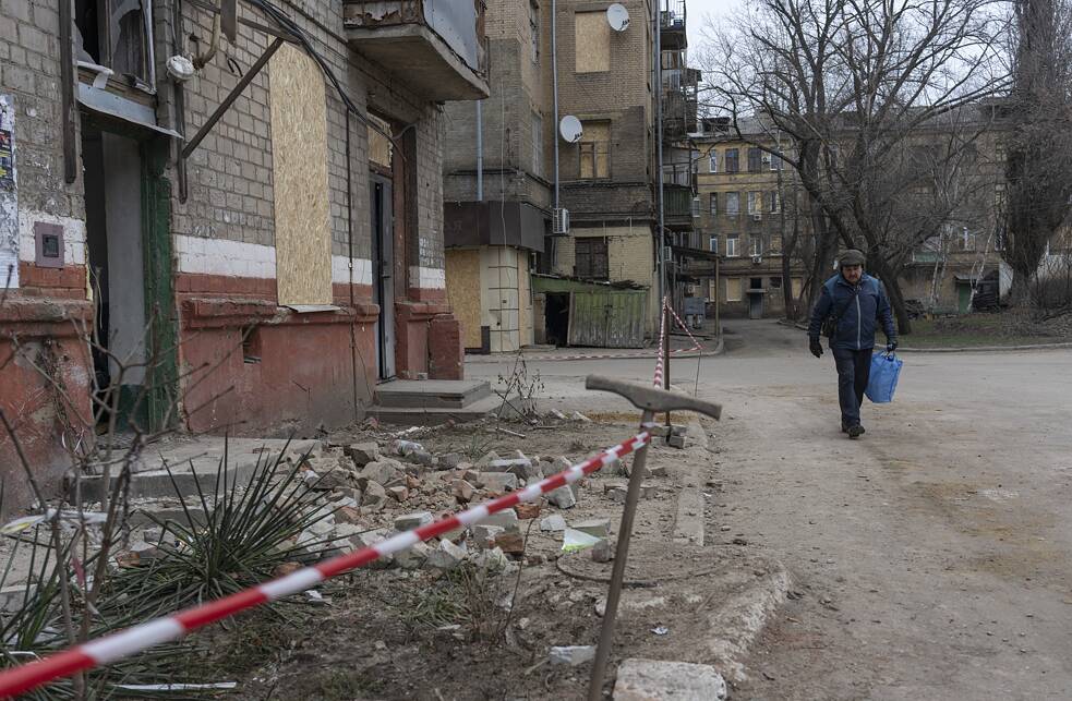 Kramatorsk. Domy zničené ostreľovaním.