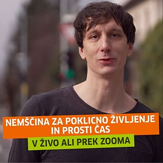 Jurij Drevenšek vor dem GI Ljubljana