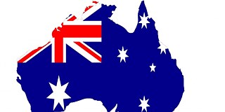 Kombination aus Flagge und Landkarte