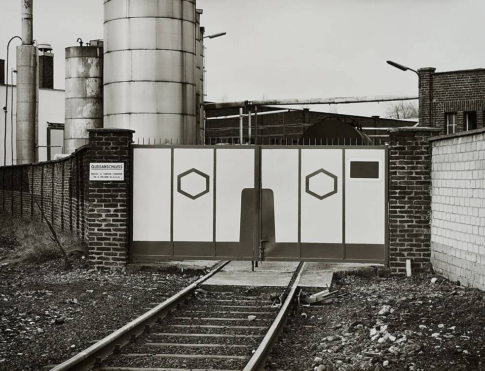 Firma Tromm, Tor Gleisanschluß, Köln-Niehl, 1983