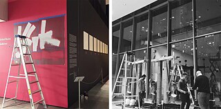 Spring, 2015, New York: Installation documentation from her internship at MoMA. 