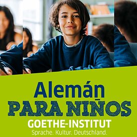 Banner de color verde promocionando los cursos especiales del Goethe-Institut Venezuela