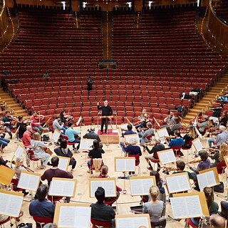 Ein Orchester spielt