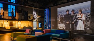 Sreentime – an installation by the Kinemathek at the E-Werk in Berlin.