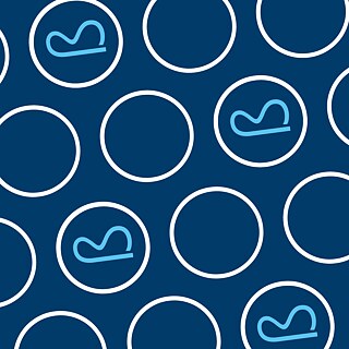 Hexágonos contornados em branco, alguns com um ß deitado no meio, sobre fundo azul escuro