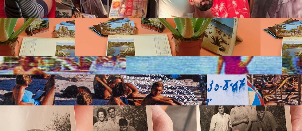 Collage mit alten Postkarten